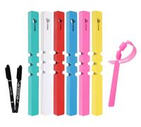 Abiyou Plastic Tree Markers, 600pcs Plastic Tree Labels Send 2 Waterproof Markers, 6 Colours Waterproof Plant Labels, for Indoor Outdoors, Flowers (2 x 21 cm)