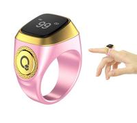 Abiyou Smart Ring Counter, Smart Tasbih Zikr Ring, Muslim Islamic Prayer Smart Rings, Tasbih Counter Smart Ring, Tasbeeh Smart Counter, Digital Electronic Smart Tally Counter for Prayer (Pink,18MM)