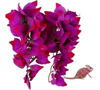 Abizoo 2 Pack Hanging Silk Terrarium Pink Leaves Décor, Terrarium Plants for Reptiles, Amphibians, Small Animals