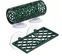 Abizoo Betta Fish Tunnel Hideout and Hammock Bed for Fish Aquarium Decoration, African Dwarf Frog Tank Accessories Hollow Design Habitat Cave for Betta Shrimp Guppies Neon Tetras Zebra Danios Snails