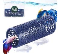 Abizoo Betta Fish Tunnel,Navy Blue Sleeping Tube Safe Hollow Design for Small Fish and Shrimp-Aquarium Decorations Hideout-Ideal Toys for Betta Guppies Resting Tank Accessories hammock