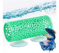 Abizoo Betta Tunnel,Betta Fish Hideout,Small Hole Hollow Betta Tube,Safe Betta Fish Toys for Small Fish Shrimp Guppy,Aquarium Cave Betta Hammock House Fish Tank Decorations Accessories mint green