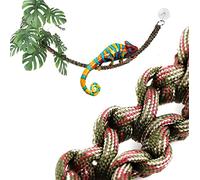 Abizoo Hermit Crab Climbing Toys,Chameleon Case Accessories for Tank,2 Piece Snake Habitat Terrarium Decor Vine with 3 Suction Cups,Reptile Supplie for Iguana Frog lizard Leopard Bearded Crested Gecko