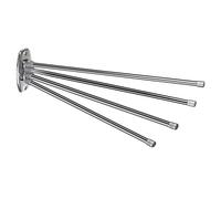 ABJ Universal Bathroom Kitchen Towel Rail Rack with Movable Arms (4 arms chrome)
