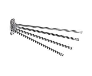 ABJ Universal Bathroom Kitchen Towel Rail Rack with Movable Arms (4 arms chrome)