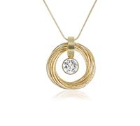 ABJFJE Elegant Women's Long Sweater Crystal Square Circle Pendant Necklace Bold Snake Chain Geometric Pendant Statement Necklace for Women Girls Gold, Zinc, Rhinestone