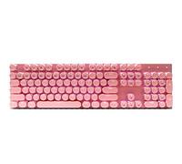ABKO Hacker K840 Retro Rainbow LED Gaming Keyboard Pink - Blue Switch, Korean-English