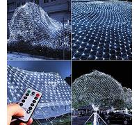 Abkshine 300 LED Net Fairy Lights, 4mx2m Outdoor Christmas Mesh String Lights Mains Powered, Mesh String Lights for Bushes Anniversaries Wedding Gazebo Roof Christmas Window Party Holiday Decorations