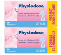 ABL Supplies Physiodose Saline Solution serum sterile Water 2 Pack, Pink
