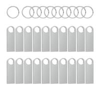 ABLAZE 1GB USB Stick 20 Pack Metal Memory Stick 1GB High Speed USB 2.0 Flash Drive Waterproof Pen Drive with Keyrings for PC, Car, TV, Laptop