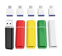 ABLAZE 32GB USB Stick 5 Pack with Type-C Adapters USB 3.0 Flash Drive 32GB Memory Sticks for PC, Smartphone and Computer
