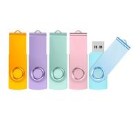 ABLAZE USB Stick 32GB 5 Pack High Speed USB 3.0 Memory Stick Colorful Rotating Metall Flash Drive 5pcs