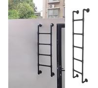able Iron Egress Ladder for Basements, featuring a 300-pound load capacity. Ideal for high beds, outdoor use, decks, RVs, apartments, egress windows, and window wells.