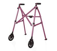 Able Life Space Saver Walker, Lightweight Folding Mobility Frame with 2 Fixed Wheels, Elderly Walking Aid, Regal Rose (Eligible for VAT Relief in the UK)