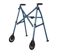 Able Life Space Saver Walker, Lightweight Folding Mobility Frame with 2 Fixed Wheels, Elderly Walking Aid, Cobalt Blue (Eligible for VAT Relief in the UK)
