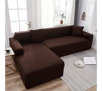 able Sofa Slipcovers for Corner Couch 1 2pcs Leather Protector for Living Room Universal Fit L Sd Covers Dog Friendly Four Seasons Use (Black 90 140cm)