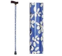 Able2 Folding Adjustable Walking Stick Blue Petal Pattern Small PR30120BPS