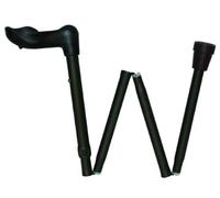 Able2 Folding Walking Stick Black Anatomical Handle Right