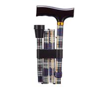 Able2 Folding Walking Stick Chequered 74-84 cm