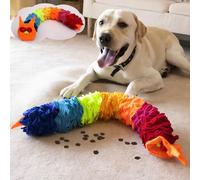 Ablechien Snuffle Ball Rainbow Snuffle Snake Puzzle Toy for Dogs Puppy Treat Dispensing Toys Foraging Snuffle Mat Interactive Slow Feeder Dog Toys for Any Size