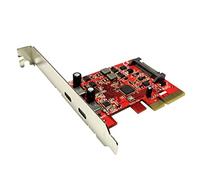 Ableconn PU31-2C-2 USB 3.2 Gen 2x1 (10 Gbps) 2-Port Type-C PCI Express 3.0 x4 Host Adapter Card (ASMedia ASM3142 Controller) - USB-C Expansion Card - USB Type-C PCIe Card
