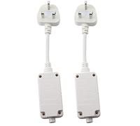 Abledance 2X 13A AC240V Leakage Protection RCD Socket Adaptor Home Circuit Breaker Leakage Protection Plug- UK Plug