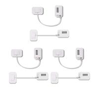 Abledance 6 Pieces Refrigerator Lock Freezer Lock Fridge Door Lock Combination Child Locks for Cabinets Drawer (White)
