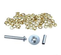 Ableholy 103-Piece Brass Grommet Repair Kit with 50 Sets 12mm Eyelets Hole Punch & Crimping Tool for Tarp Tent Awning Canopy