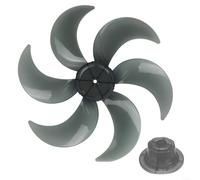 Ableholy 16 Inch Fan Blades Replacement 6 Plastic Leaves for Standing Pedestal Table Fans Quiet Grey Fit 400mm Home Office Cooling Parts