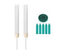 Ableholy 25cm Plastic Moss Pole for Climbing Plants, Stackable Plant Support Stake with Fasteners for Pothos Philodendron Monstera, 2 Pack(White)