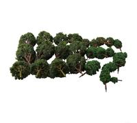 Ableholy 28Pcs Mixed Model Trees Set for HO Scale Train Railroad Diorama Scenery Artificial Greenery 3.5-10cm for Layouts