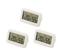 Ableholy 3PCS for mini Temperature and Humidity Meter, Digital Hygrometer Thermometer for Home Garden Greenhouse Refrigerator Pet Breeding, White(3PCS)