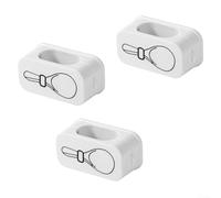 Ableholy ABS Magnetic Spoon Rack 4.2cm Black White Kitchen Clip(White)