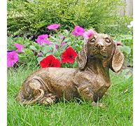 Ablerhome Decor Sausage Dog Garden Sculpture Planter Resin Hound Home Decor Animal Ornament Outdoor Indoor Gift New (Dachshund: Brown)