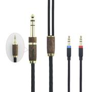 ABLET 10ft 7N OCC Copper Silver Plated Upgrade Audio Cable 3.5mm Male and 6.35mm Adapter Compatible with Hifiman Ananda, Arya, Sundara, HE400SE, HE4XX, Edition XS Headphone (2 x 3.5mm Version)