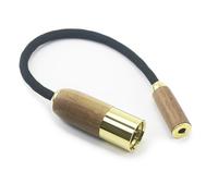 ABLET 4-pin XLR Balanced Male to 4.4mm Balanced Female Headphone Audio Adapter Cable 7N OCC Copper Single Crystal Silver Plated Wire Walnut Wood Shell 4-pin XLR Male to 4.4mm Female 15cm