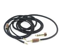 ABLET Replacement Audio Upgrade Cable 6N OCC Copper Single Crystal Silver Plated Cord Compatible with Meze 99 Classics, for Meze 99 Neo Headphone Walnut Wood Shell & 6.35mm Adapter