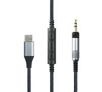 ABLET USB C to 2.5mm Audio Cable Compatible with Audio Technica ATH-M60X ATH-M50x ATH-M40x ATH-M70x Headphone, Remote Volume Mic Compatible with Samsung Galaxy Compatible with Oneplus android Phone