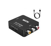 ABLEWE RCA to HDMI Adapter,AV to HDMI Converter, 1080P Mini RCA Composite CVBS Video Audio Converter Adapter Supporting PAL/NTSC for TV/PC/ PS2/PS3/ STB/Xbox VHS/VCR/Blue-Ray DVD Players