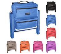 AbleWear Mobility Scooter Bag with Crutch Pockets - Blue | Expandable Storage | Disability Aid
