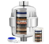 Ablink 20 Stage Shower Head Filter, High Output Shower Filter for Hard Water, Removes Chlorine Fluoride Heavy Metal Sediments Reduces Dry Itchy Skin, Dandruff