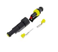 ABLNLPYOC 2-5sets Kit 2 pin 1/2/3/4/5/6 pins Way AMP Super Seal Waterproof Electrical Wire Connector for car Waterproof Connector(1PIN,5Set)