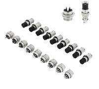 ABLNLPYOC 5/20/100 Sets GX12 GX16 GX20 Socket Male Female Docking Panel Connector Circular 2/3/4/5/6/7/8/9/10/12/14 Pin(GX16 Fixed,5 Sets(M FE)_4P)