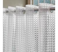 ABLUEN Shower Curtain Transparent 182cm 3D Waterproof EVA No Hook or Liner 8G Heavy Duty Bathroom Pattern