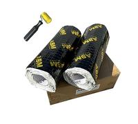 ABM Alubutyl Black 2 Rolls 2.0 mm x 40 cm x 5 m Total 4 m² Self-Adhesive Alubutyl Anti-Drone Insulation Mat, Car Insulation, Vehicle Insulation