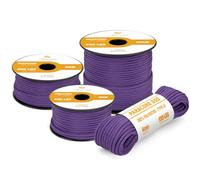Abma Cord 550 Paracord 4mm 15m Rope 7 Strands Type III Parachute Cord for Crafting, Camping, Survival, Outdoor - Max. 250kg - Purple