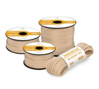 Abma Cord 550 Paracord 4mm 50m Rope 7 Strands Type III Parachute Cord for Crafting, Camping, Survival, Outdoor - Max. 250kg - Khaki