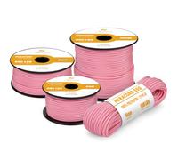 Abma Cord 550 Paracord 4mm 50m Rope 7 Strands Type III Parachute Cord for Crafting, Camping, Survival, Outdoor - Max. 250kg - Rose Pink