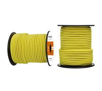 Abma Cord Bungee Cord 4mm 30M Elastic Shock Cord 100% Stretch Elastic Bungee Rope for Tarpaulin, Trailer, Backpack, Tent Pole, Kayak - Neon Yellow