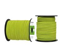 Abma Cord Bungee Cord 5mm 20M Elastic Shock Cord 100% Stretch Elastic Bungee Rope for Tarpaulin, Trailer, Backpack, Tent Pole, Kayak - Neon Green&Yellow